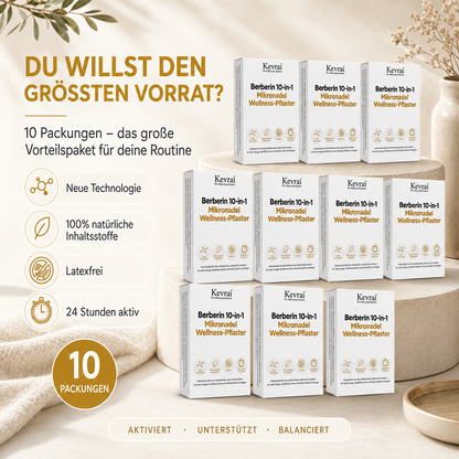 Von Ärzten empfohlen 🌟 | Kevrai® Berberin 10-in-1 Nano-Mikronadelpflaster | ✅ Wissenschaftlich fundierte Formel | Fortschrittliche 10-in-1-Mischung | Sichtbare Ergebnisse in 7 Tagen 🏅