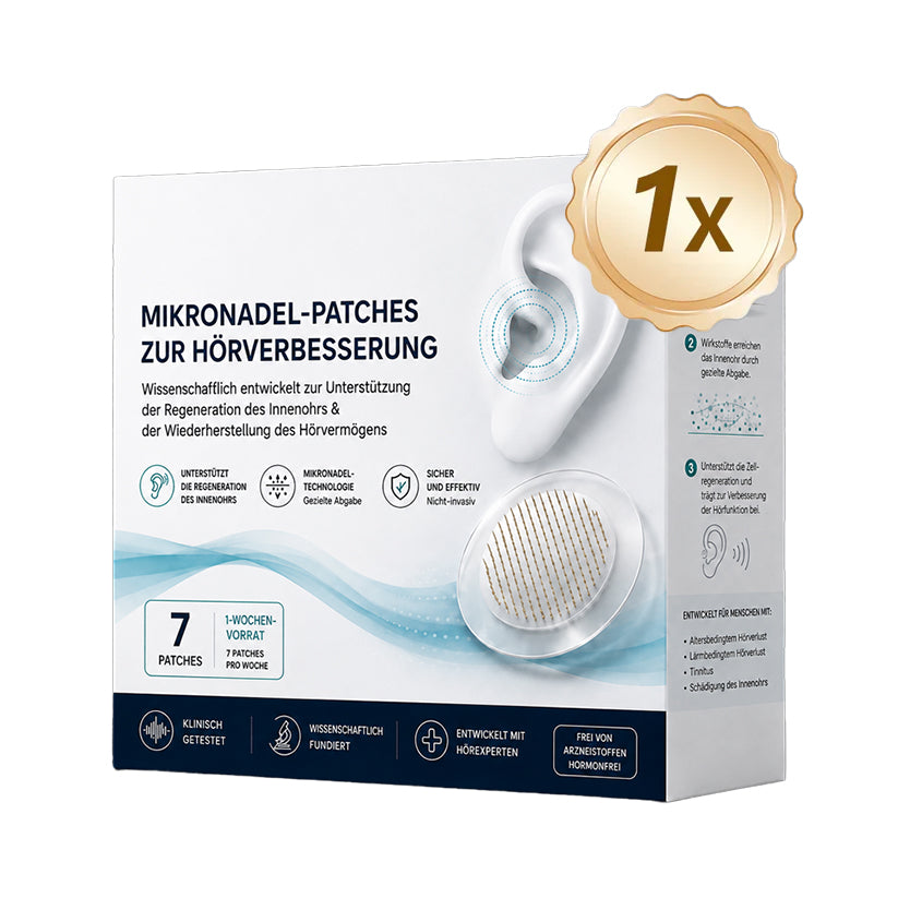 Nuvarynne™ Hearing Repair Mikronadel-Pflaster – Fortschrittliches Ohr-Wellness-Unterstützungspflaster für Hörgesundheit, Klangklarheit, Ohrkomfort & tägliche Hörunterstützung
