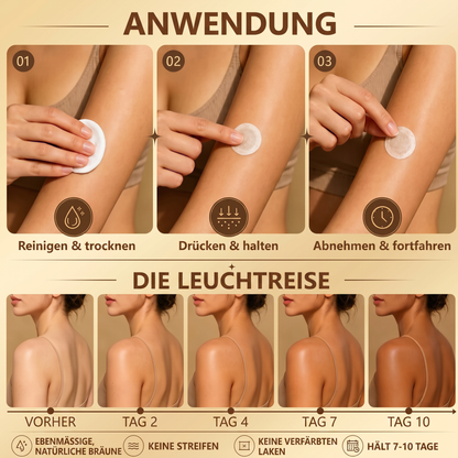 𝗚𝗮𝗳𝗮𝗰𝗲® Sonnenfreies Natürliches Bronze-Glow Transdermales Mikronadel-Bräunungspflaster