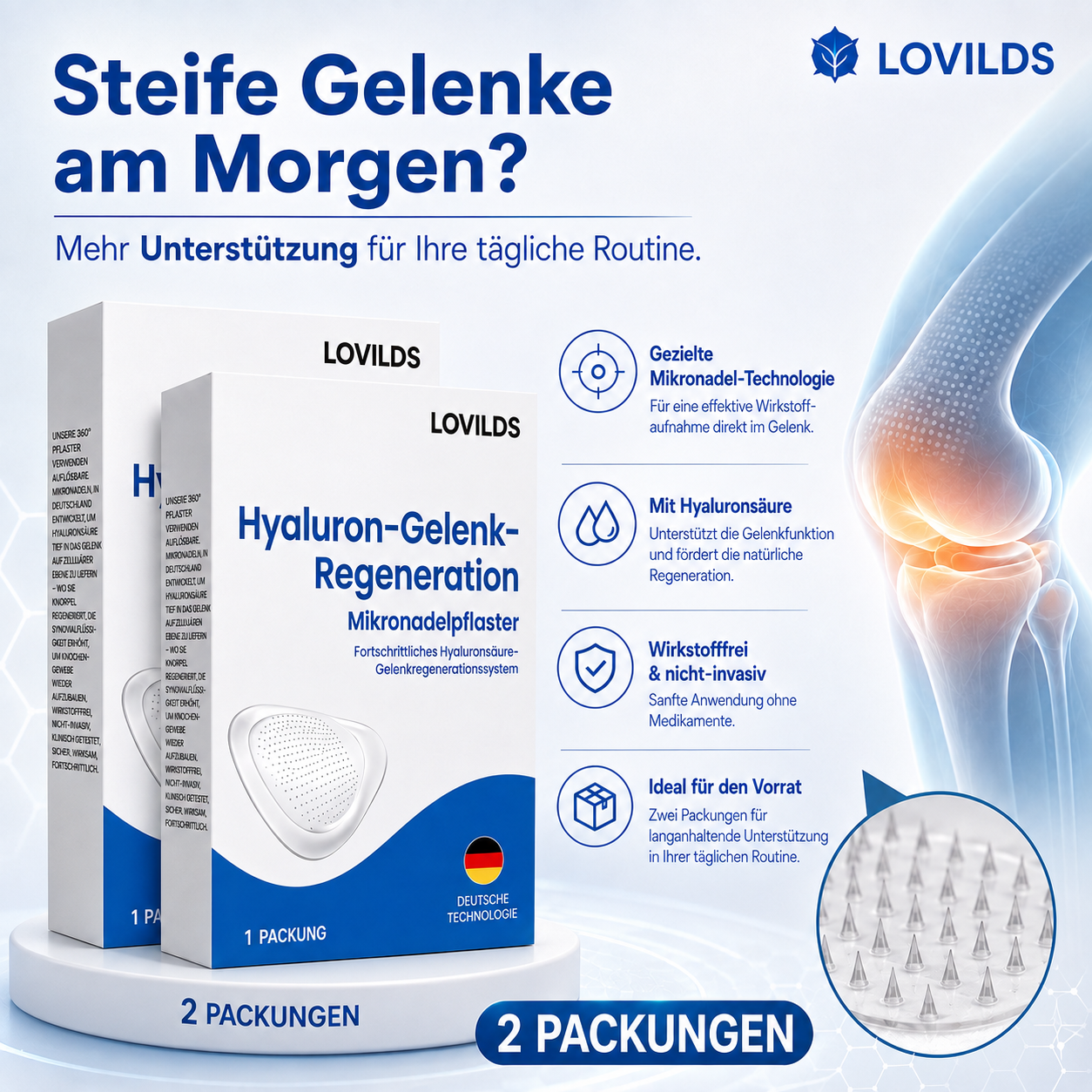 🥇LOVILDS® Hyaluron Gelenk-Wiederherstellungs-Patches🛒*R