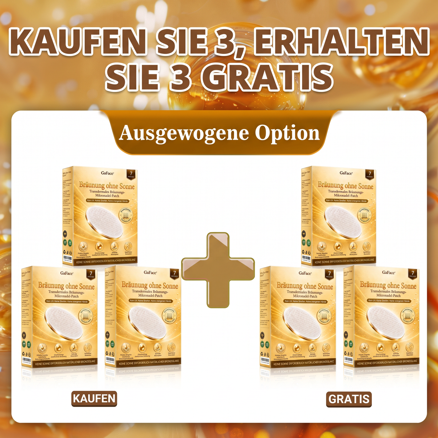 𝗚𝗮𝗳𝗮𝗰𝗲® Sonnenfreies Natürliches Bronze-Glow Transdermales Mikronadel-Bräunungspflaster