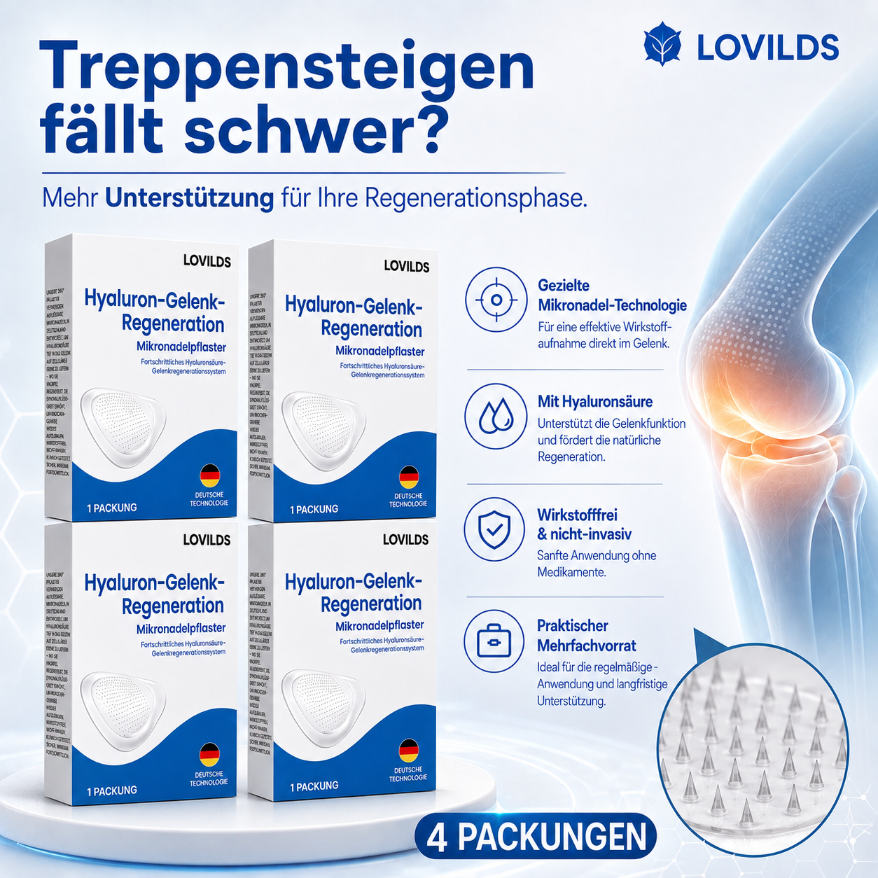 🥇LOVILDS® Hyaluron Gelenk-Wiederherstellungs-Patches🛒