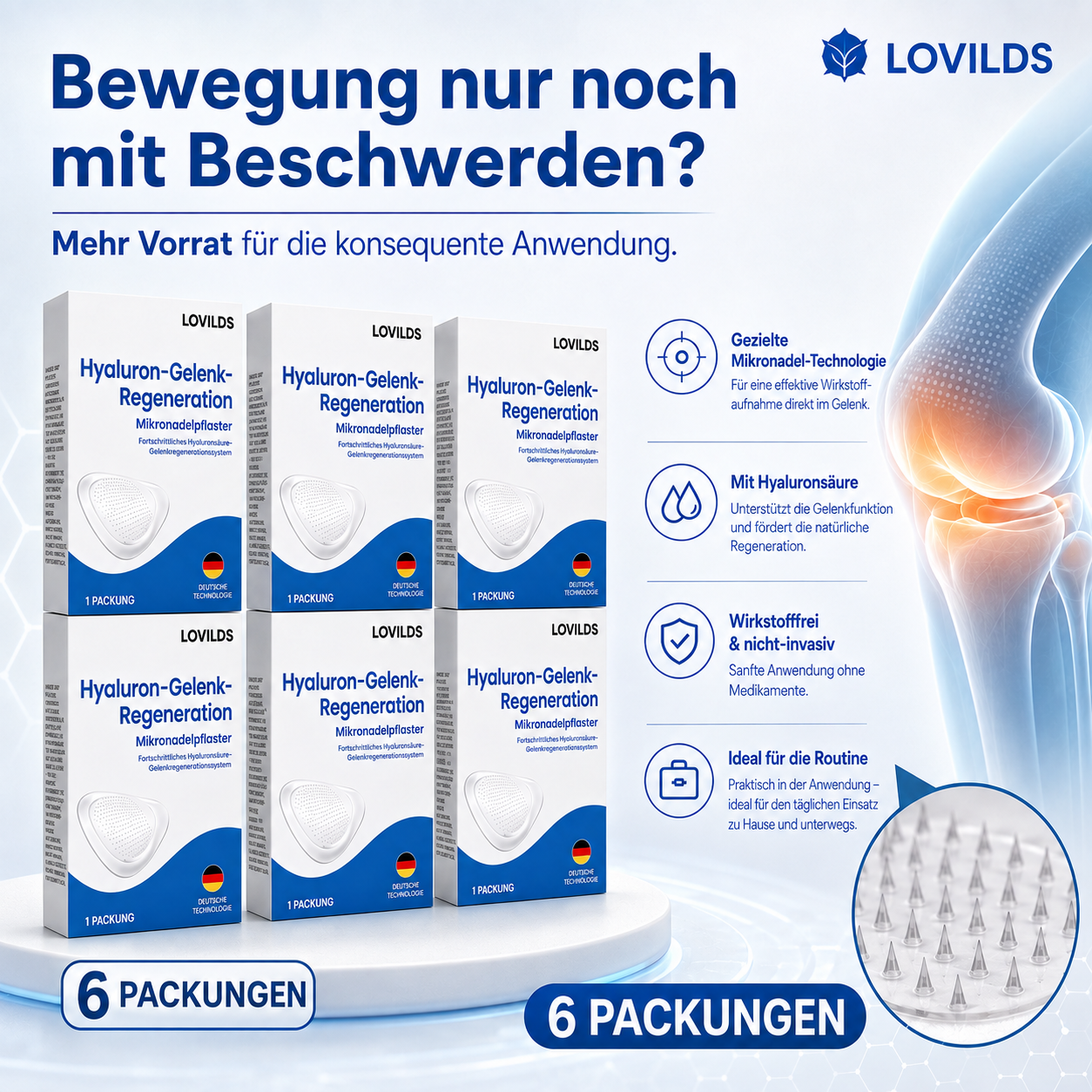 🥇LOVILDS® Hyaluron Gelenk-Wiederherstellungs-Patches🛒