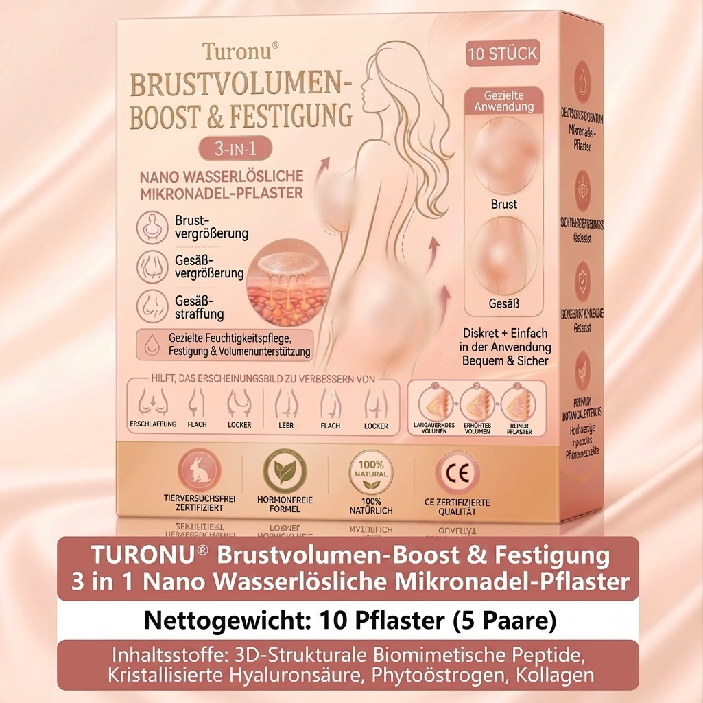 💥 Turonu® 💗 Gezieltes Pflaster zur Brustvergrößerung mit fortschrittlichen Nano-Mikronadeln 💃
