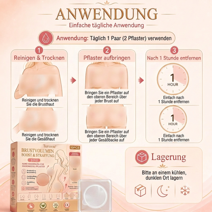 💥 Turonu® 💗 Gezieltes Pflaster zur Brustvergrößerung mit fortschrittlichen Nano-Mikronadeln 💃
