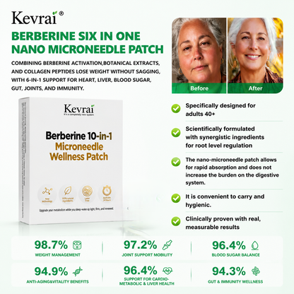 Von Ärzten empfohlen 🌟 | Kevrai® Berberin 10-in-1 Nano-Mikronadelpflaster | ✅ Wissenschaftlich fundierte Formel | Fortschrittliche 10-in-1-Mischung | Sichtbare Ergebnisse in 7 Tagen 🏅